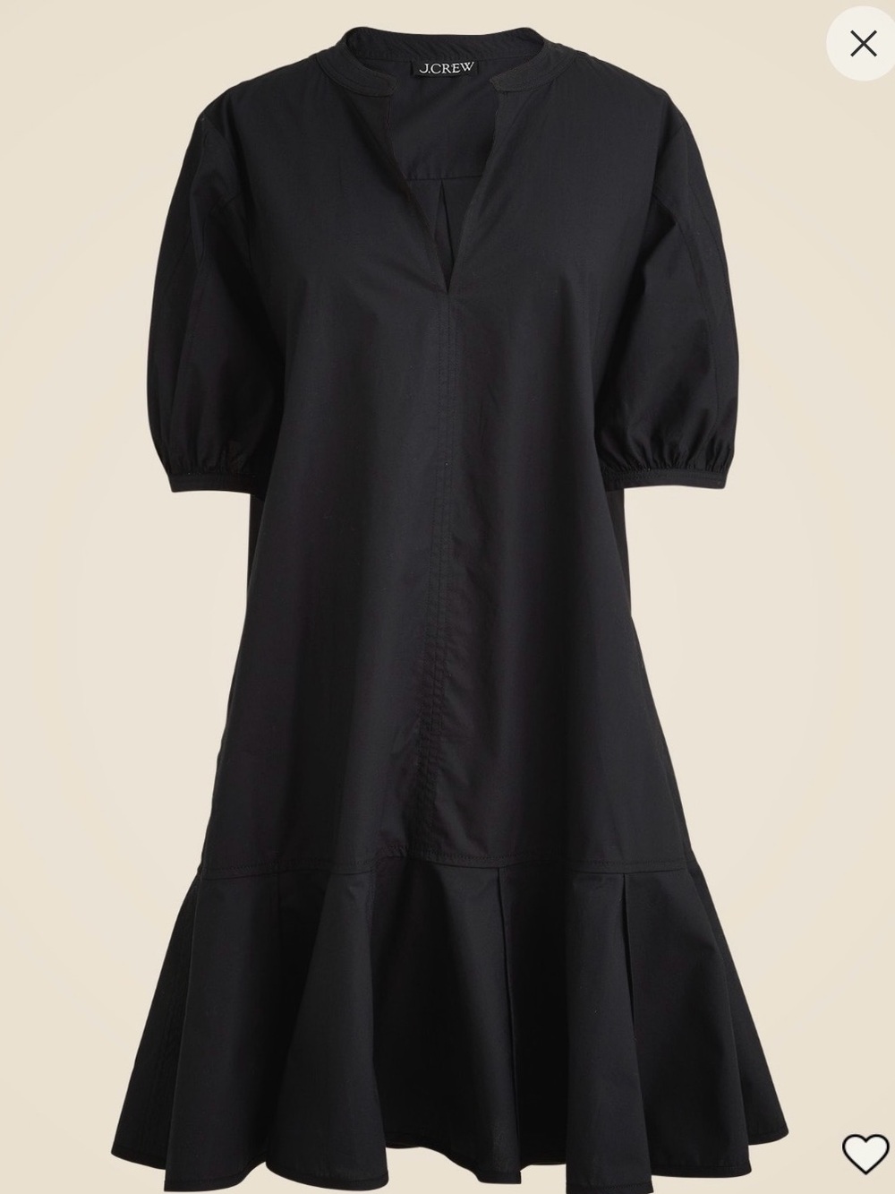 J. Crew Delilah dress in cotton poplin petite XXS